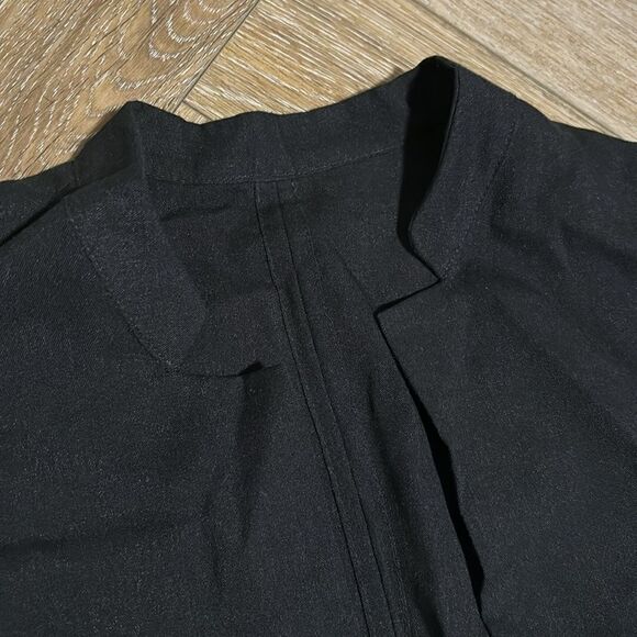 Fridaze Layered Front Linen Jacket BLACK - Picture 7 of 9